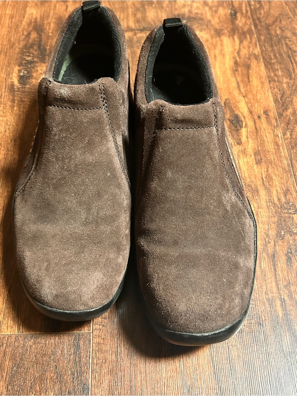 Roper Performance Brown Suede Slip-On Clog Mules size 8.5 EUC